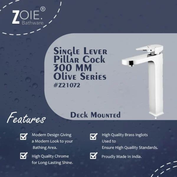 Single Lever Pillar Cock 300 MM By Zoie