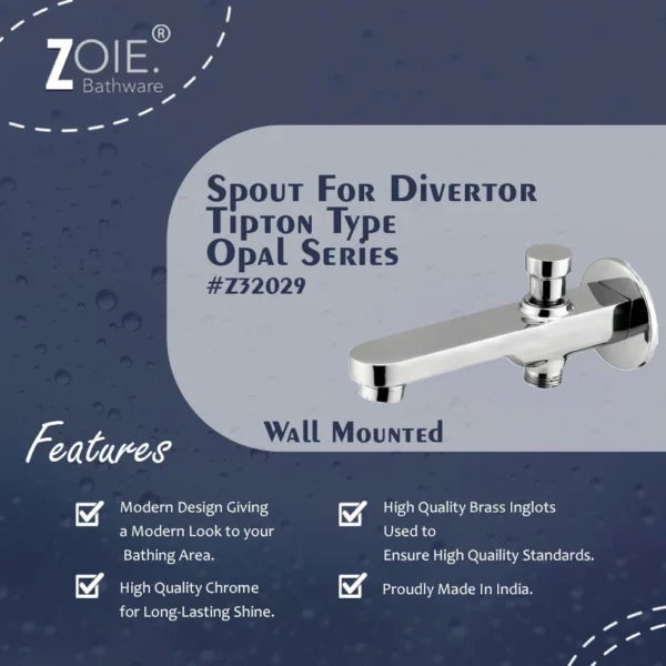 Spout With Tipton For Divertor By Zoie®- Opal - Image 2