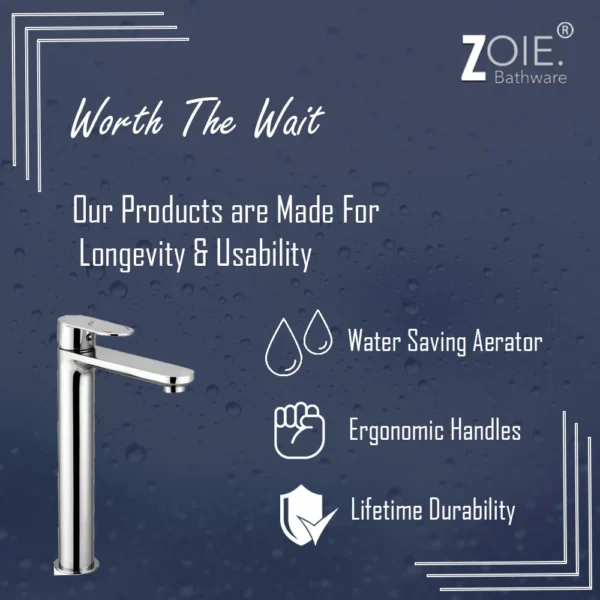Single Lever Pillar Cock 300 MM By Zoie®- Opal - Image 3