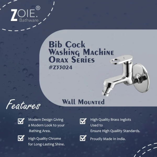 Bib Cock Washing Machine Tap By Zoie®- Orax - Image 2