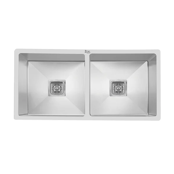 Kitchen Sink Square Double Bowl By Zoie